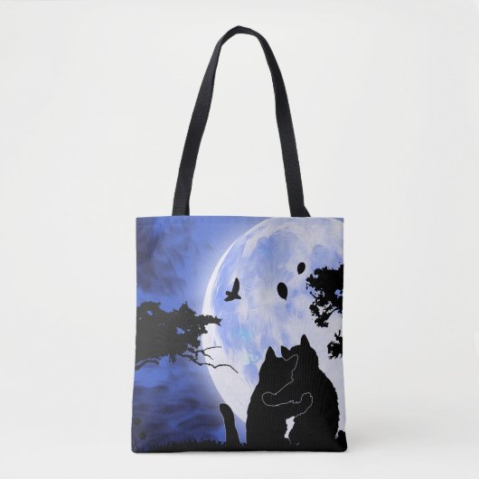 Tote Bag chats pleine lune (Devant)