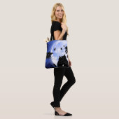 Tote Bag chats pleine lune (Sur le modèle)