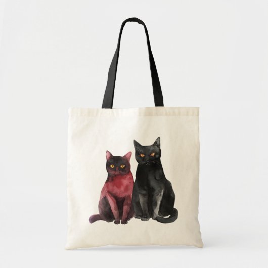 Tote Bag Chats Rouges Noirs (Devant)