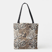 Tote Bag Chats sauvages Empreinte de léopard animal moderne (Dos)