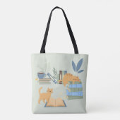 Tote Bag Chats sur livres (Dos)