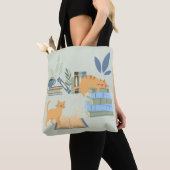 Tote Bag Chats sur livres (De près)