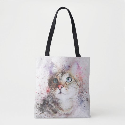 Tote Bag Chats Watercolor (Devant)