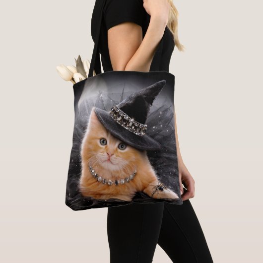 Tote Bag Chatte à sorcière glamour (De près)