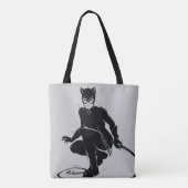 Tote Bag Chatte Encre Brosse Pose (Dos)