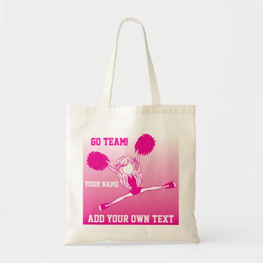 Tote Bag Chaud rose Pom-pom girl fille (Devant)