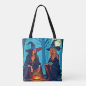 Tote Bag Chaudière ensorcelée des sorcières mystiques (Dos)