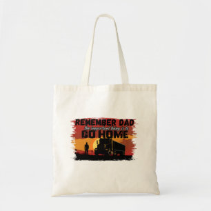 Tote Bag Chauffeur de camion Papa Road Voyage Famille Amour