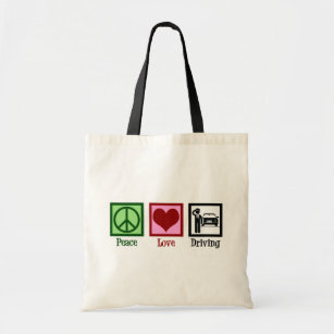 Tote Bag Chauffeur Peace Love Driving Business