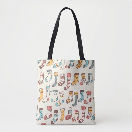 Tote Bag Chaussettes Doodle mignonnes : Simplicité scandina (Devant)