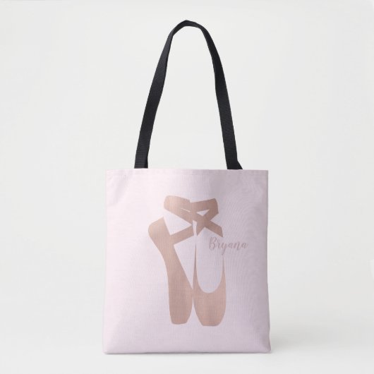 Tote Bag Chaussons de Ballet Rose Ballerina Rose Personnali (Devant)