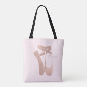 Tote Bag Chaussons de Ballet Rose Ballerina Rose Personnali (Dos)