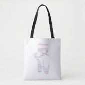Tote Bag Chaussure de ballet rose et Aqua (Devant)