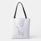 Tote Bag Chaussure de ballet rose et Aqua (Dos)
