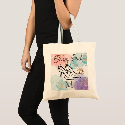 Tote Bag Chaussures à talons hauts écriture élégante Équipe (Devant (produit))