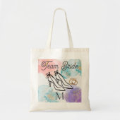 Tote Bag Chaussures à talons hauts écriture élégante Équipe (Devant)