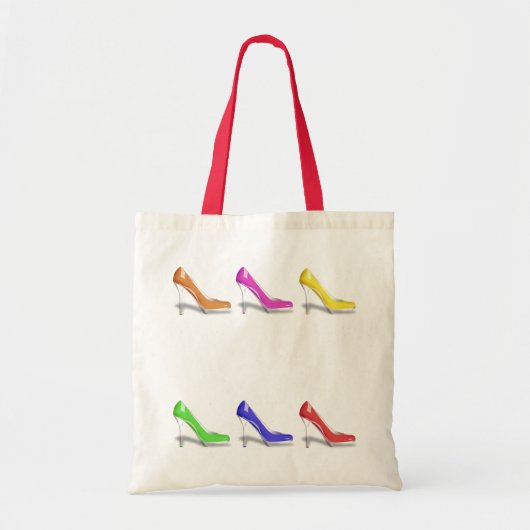 TOTE BAG CHAUSSURES COLORÉES À HAUT NIVEAU (Devant)