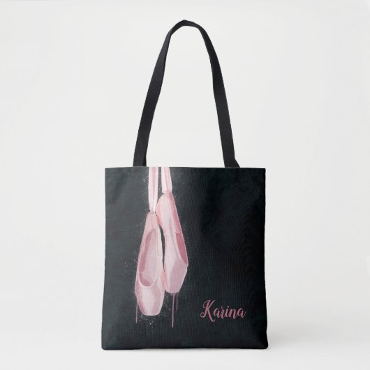 Tote Bag Chaussures de ballet rose Pop Art (Devant)