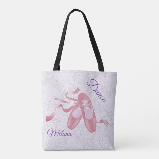 Tote Bag Chaussures de ballet roses personnalisées (Dos)