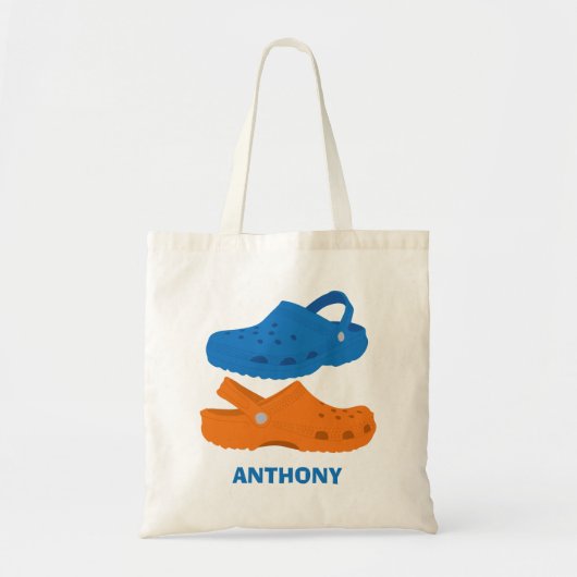 Tote Bag Chaussures en plastique Décontracté Moccasin Bleu  (Devant)