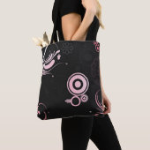 Tote Bag Chaussures rose-noir-blanc (De près)