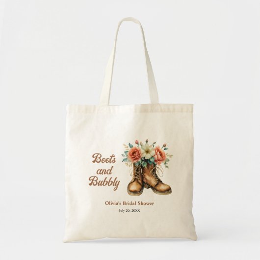 Tote Bag Chaussures rustiques et douche de mariage western  (Devant)