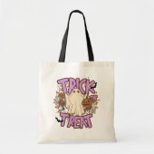 Tote Bag Chauve-souris fantôme - Crânes Fleurs - Trick ou T (Devant)