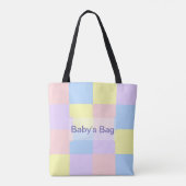 Tote Bag Checkers Pastel Spring (Dos)