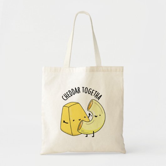 Tote Bag Cheddar Together Blague de nourriture drôle  (Devant)