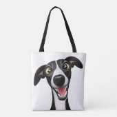 Tote Bag Cheeky Whippet dans un joli dessin animé (Dos)