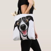Tote Bag Cheeky Whippet dans un joli dessin animé (De près)