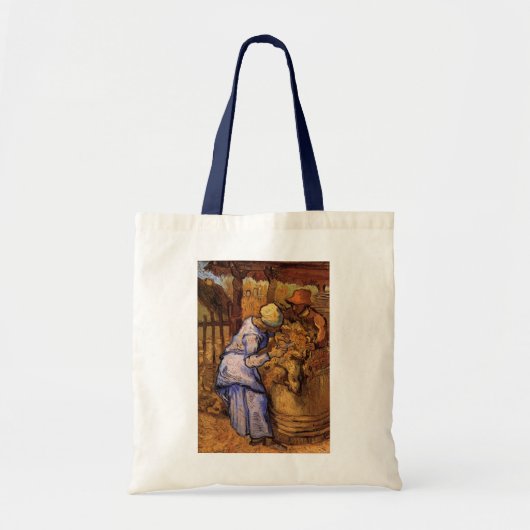 Tote Bag Cheep Shearers (après Millet) par Vincent van Gogh (Devant)