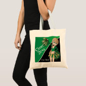 Tote Bag Cheer Diva Green Pom-pom girl (Devant (produit))