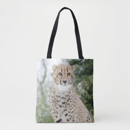 Tote Bag Cheetah en neige (Devant)