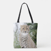 Tote Bag Cheetah en neige (Dos)