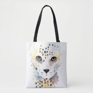 Tote Bag Cheetah Wild Animal Nature Aquarelle Art Peinture