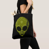 Tote Bag Chef Alien vert Fourre-tout (De près)