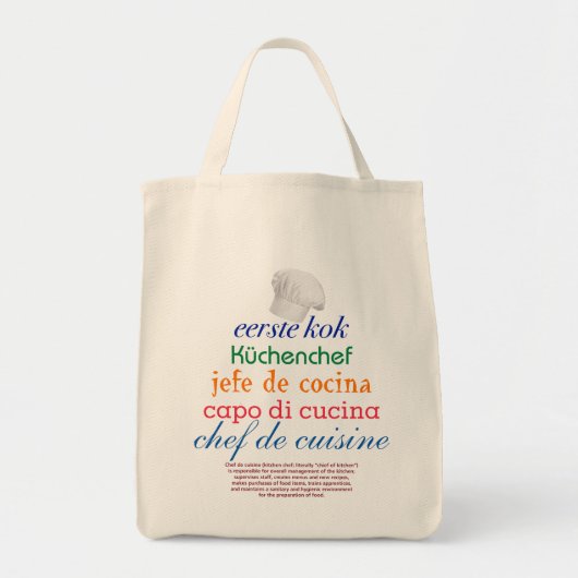 Tote Bag chef de cuisine (Devant)
