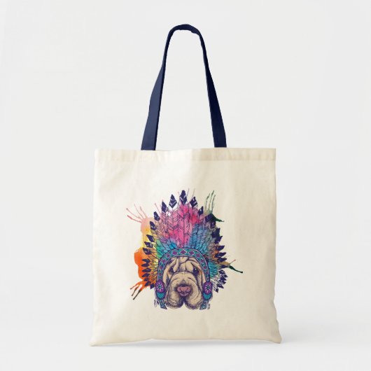 Tote Bag Chef indien indigène de Sharpei (Devant)