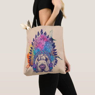 Tote Bag Chef indien indigène de Sharpei