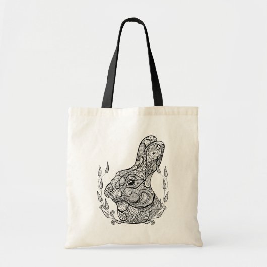 Tote Bag Chef inspiré de lapin en guirlande (Devant)