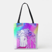 Tote Bag Chef Kurt - Ghost mignon avec arc-en-ciel (Dos)