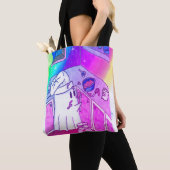 Tote Bag Chef Kurt - Ghost mignon avec arc-en-ciel (De près)