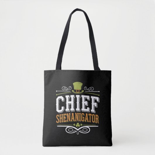 Tote Bag Chef rétro Shenanigator Lucky Leprechaun Casquette (Devant)