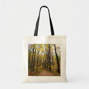 Tote Bag Chemin d'automne et Feuilles d'or au parc Laurel H