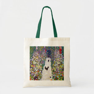 Tote Bag Chemin de jardin avec poulets, Gustav Klimt