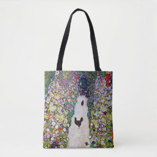 Tote Bag Chemin de jardin avec poulets, Gustav Klimt