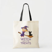 Tote Bag Chemin Sorcière Aux Traitements Mignonne Halloween (Devant)