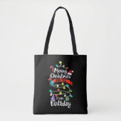 Tote Bag Chemise D'Anniversaire De Noël, Joyeux Noël Et Oui (Devant)