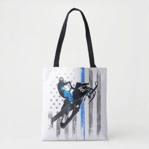 Tote Bag Chemise de motoneige drapeau américain pour hommes